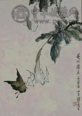 （訳ありセール 格安） 江寒汀花蝶立轴收藏资讯|艺术家|书画家|书画名人|书法家-中华收藏网 木工、竹工芸
