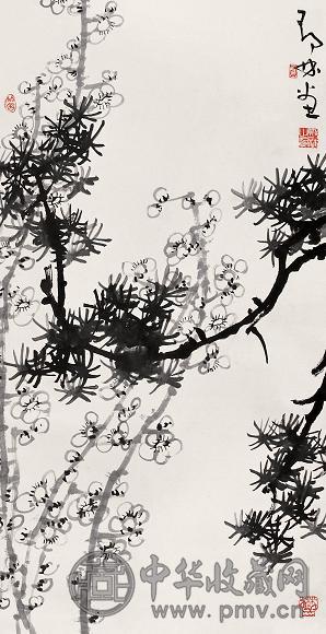 邓林 墨梅 立轴 水墨纸本