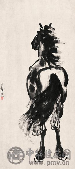 徐悲鸿 1941年作 奔马图 镜心 水墨纸本