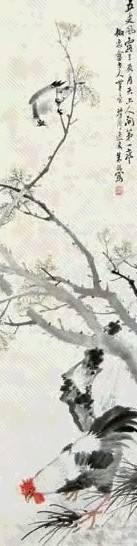 朱梦庐 天上人间第一春 立轴 设色