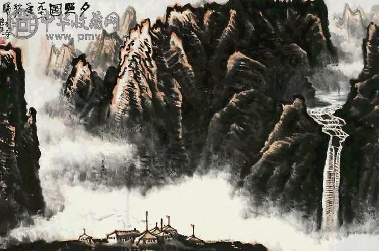 张凭 1978年作 夕照图 镜心 水墨纸本