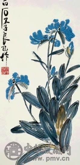 齐良巳 花卉 镜心 设色纸本