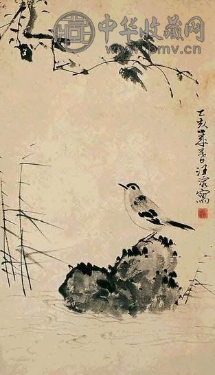 汪慎生 花鸟 立轴 设色纸本