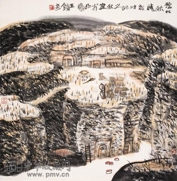 王镛 豫北秋晴 设色纸本