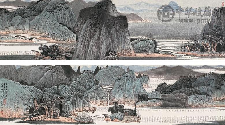 薛亮 1992年作 春山图卷 镜心 设色纸本