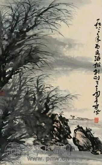 李可染 1982年作 山水 立轴 纸本