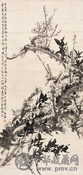 郭味蕖 梅竹图 立轴 设色纸本