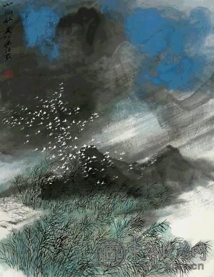 何海霞 山水 镜心 设色纸本