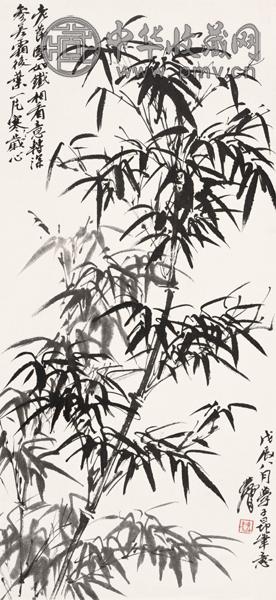 黄胄 墨竹 水墨纸本