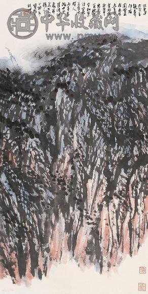 姜宝林 1987年作 嵩山 立轴 设色纸本