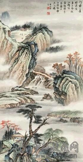 林纾 山水 立轴 纸本