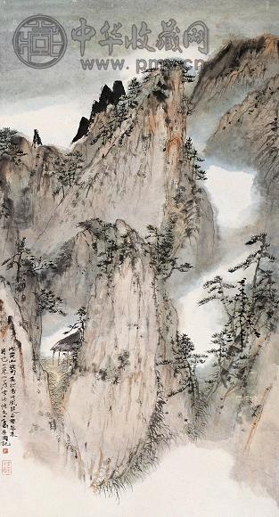 吴子玉 黄山 立轴 设色纸本