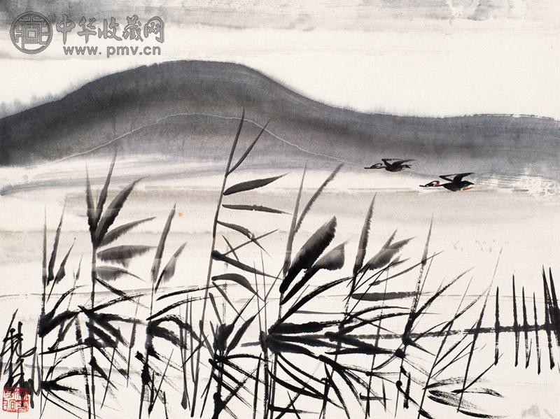 林风眠 芦雁 立轴 水墨纸本