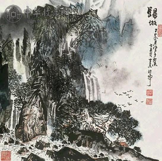 秦岭云 牧归 立轴 设色