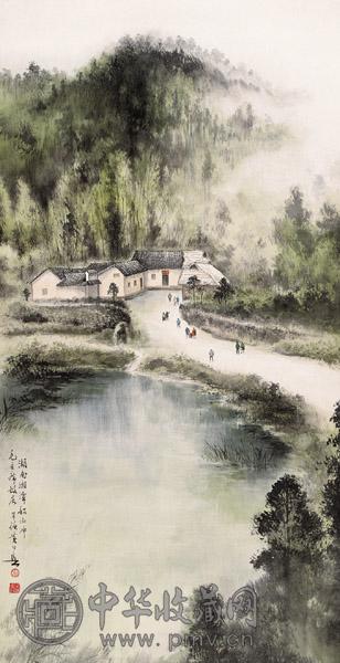 黄幻吾 毛主席故居韶山 设色纸本