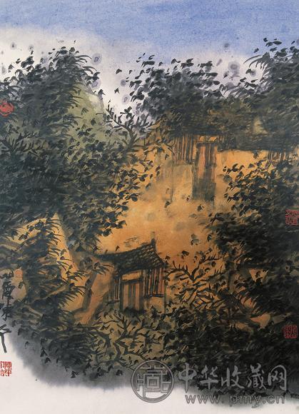 陈平 2005年作 家园 镜心 设色纸本