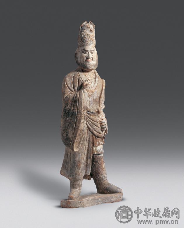 唐 彩绘武士陶俑