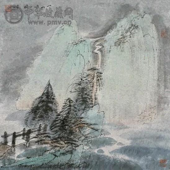 常进 一山唯白晓 镜心 设色纸本