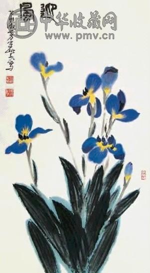 萧淑芳 迎风 立轴 设色