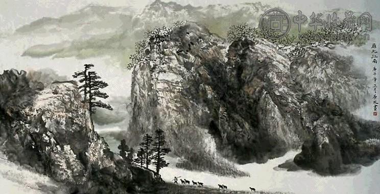 白庚延 雁北江南 镜心 设色