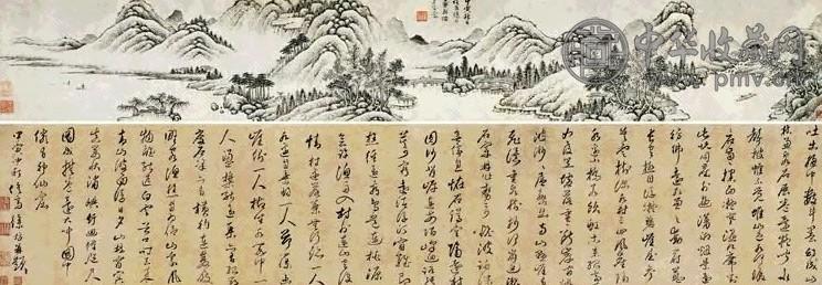 清 徐适 书画合壁 卷