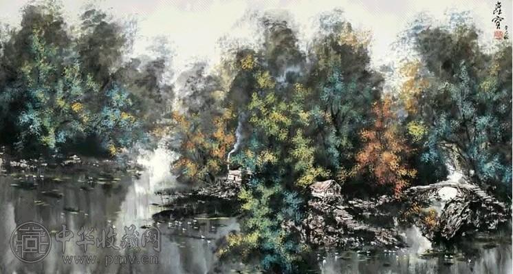 王维宝 山水 镜心 设色