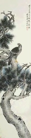 李鹤筹 松鹰 轴