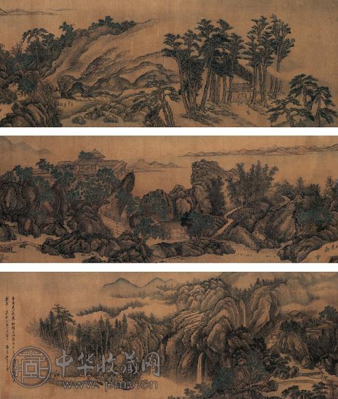 王石谷 1705年作 仿黄鹤山樵卷 手卷 绢本