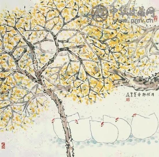 柳学健 2003年作 丹桂飘香 镜心 设色纸本