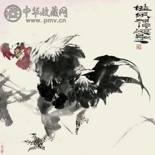 骆孝敏 雄风 镜心 设色纸本