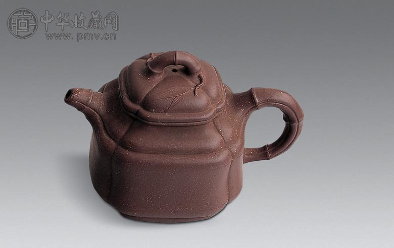 范太生紫砂方茶壶