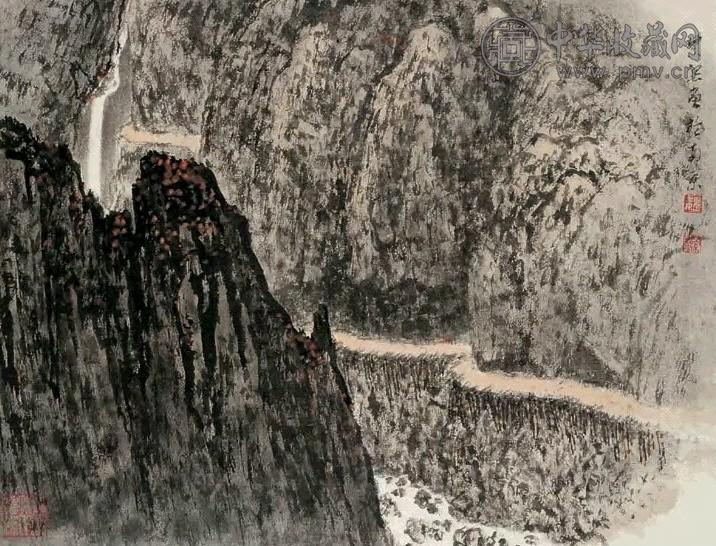 魏紫熙 山水 镜心 设色纸本