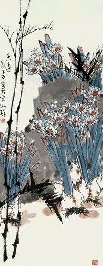 崔如啄 香远 立轴 设色