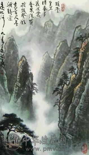 黄润华 山水 立轴 设色纸本