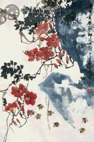 张辛稼 花鸟 立轴 设色