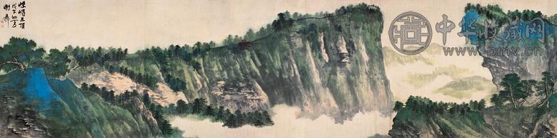 谢稚柳 1978年作 峨嵋三顶 镜心 设色纸本