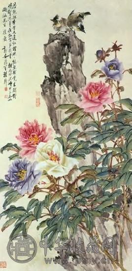 现代 程璋 翎毛花卉 轴