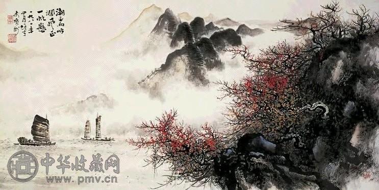 当代 黎雄才 潮平两岸阔 镜心