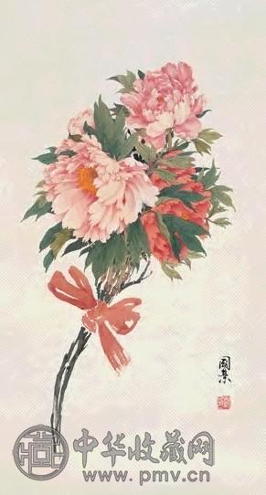 邓国荣 花球 镜心 设色绢本