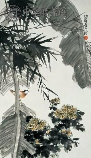 陈佩秋 花鸟 立轴 设色纸本