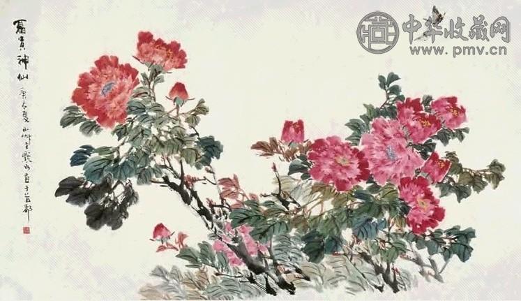 金默如 牡丹 镜心 设色