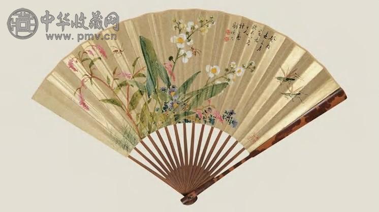 清 刘德六 花卉草虫 成扇