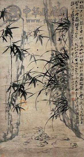 郑板桥 1757年 竹兰图 立轴 纸本水墨