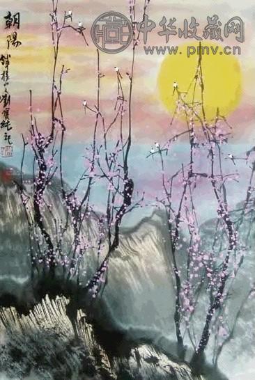 刘宝纯 朝阳 立轴 设色