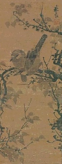 林良 花鸟 立轴 水墨绢本