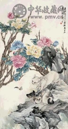 柳渔笙 耄耋图 立轴 设色纸本