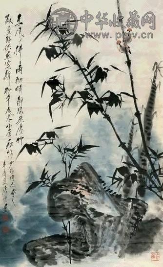 唐云 辛酉(1981年)作 静绿无尘 镜心 设色纸本