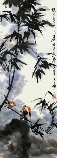 唐云 花鸟 镜心