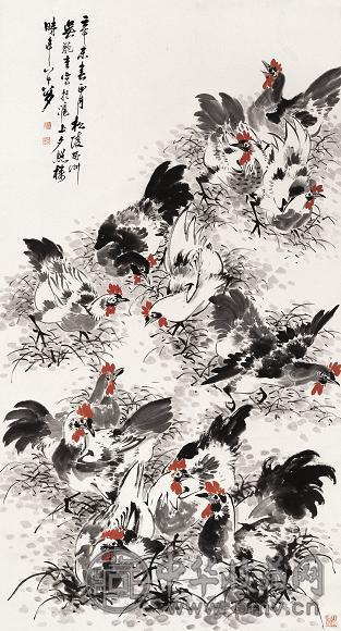 吴野洲 大吉图 镜心 设色纸本