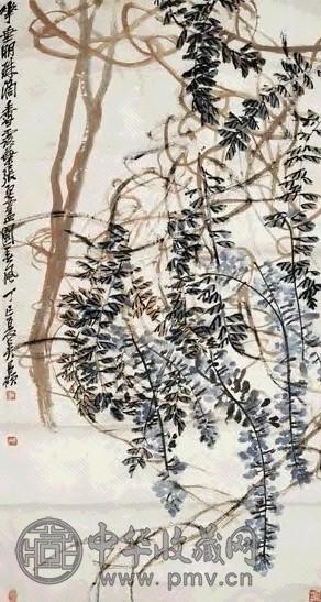 近代 吴昌硕 紫藤 轴